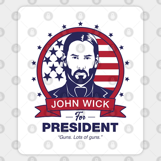 John Wick For President Magnet by Three Meat Curry